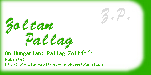 zoltan pallag business card